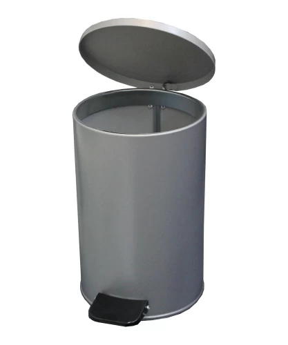 Урна с педалью 10 л (серый металлик)