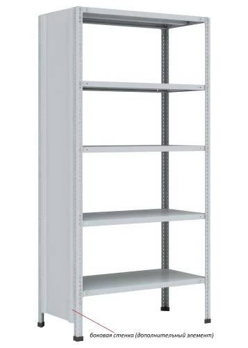 Стеллаж металлический Титан МС-750 2000x1200x400/2